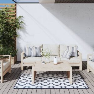 Berkfield Home Outdoor Rug Navy & White 80x150 cm Reversible Design in Blue Blue 80x150 cm Berkfield Home Outdoor Rug Navy & White 80x150 cm Reversible Design in Blue Blue 80x150 cm