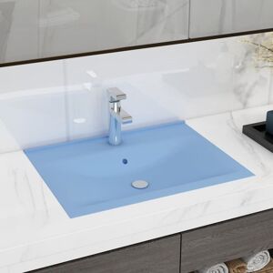 Berkfield Home Luxury Basin with Faucet Hole Matt Light Blue 60x46 cm Ceramic Blue 60x46 cm Berkfield Home Luxury Basin with Faucet Hole Matt Light Blue 60x46 cm Ceramic Blue 60x46 cm