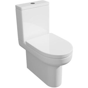 Clifton Premium CLOSED BACK Rimless Pan Toilet Set in White White Clifton Premium CLOSED BACK Rimless Pan Toilet Set in White White