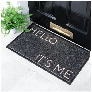 Artsy Mats Hello It's Me Doormat (70 x 40cm) in Black Size: 40 cm x 70 cm Black 40 cm x 70 cm Artsy Mats Hello It's Me Doormat (70 x 40cm) in Black Size: 40 cm x 70 cm Black 40 cm x 70 cm