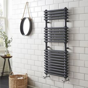 Clifton Anthracite Vertical Bathroom Towel Radiator 500mm (H) x 600mm (W) in Dark Grey Dark Grey Clifton Anthracite Vertical Bathroom Towel Radiator 500mm (H) x 600mm (W) in Dark Grey Dark Grey