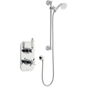 Clifton Chrome Concealed Mixer Shower with Wall Hung Slide Rail Kit in Silver Silver Clifton Chrome Concealed Mixer Shower with Wall Hung Slide Rail Kit in Silver Silver