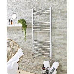 Clifton Chrome Bathroom Towel Rail Vertical 22mm 1000mm (H) x 500mm (W) in Silver Silver Clifton Chrome Bathroom Towel Rail Vertical 22mm 1000mm (H) x 500mm (W) in Silver Silver