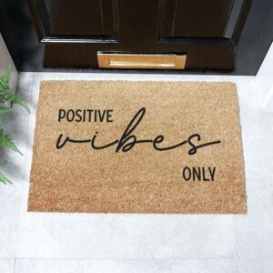 Artsy Mats Positive Vibes Only Doormat (60 x 40cm) in Brown Size: 40 cm x 60 cm Brown 40 cm x 60 cm Artsy Mats Positive Vibes Only Doormat (60 x 40cm) in Brown Size: 40 cm x 60 cm Brown 40 cm x 60 cm