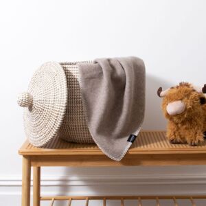 Native Natural Soft Beige Pure Wool Baby Blanket Size: Small Beige Small Native Natural Soft Beige Pure Wool Baby Blanket Size: Small Beige Small