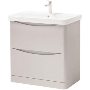 Clifton CashmereBathroom Standing 2-Drawer Unit with Basin 80cm Wide in Pale Grey Pale Grey Clifton CashmereBathroom Standing 2-Drawer Unit with Basin 80cm Wide in Pale Grey Pale Grey