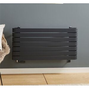 Clifton Anthracite Horizontal Bathroom Towel Radiator 500mm (H) x 600mm (W) in Dark Grey Dark Grey Clifton Anthracite Horizontal Bathroom Towel Radiator 500mm (H) x 600mm (W) in Dark Grey Dark Grey