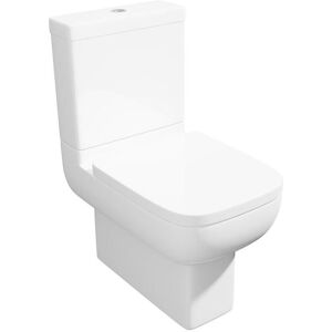 Clifton Premium CLOSED BACK Rimless Pan Toilet Set in White White Clifton Premium CLOSED BACK Rimless Pan Toilet Set in White White