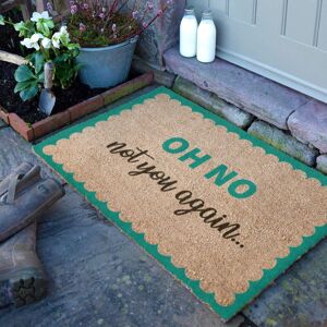 Artsy Mats Oh No Not You Again Blue Scallop Doormat (90 x 60cm) in Brown Size: 90 cm x 60 cm Brown 90 cm x 60 cm Artsy Mats Oh No Not You Again Blue Scallop Doormat (90 x 60cm) in Brown Size: 90 cm x 60 cm Brown 90 cm x 60 cm