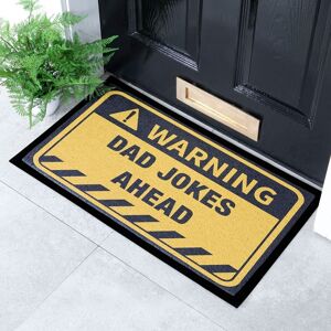 Artsy Mats Dad Jokes Ahead Indoor & Outdoor Doormat - 70x40cm in Yellow Size: 40 cm x 70 cm Yellow 40 cm x 70 cm Artsy Mats Dad Jokes Ahead Indoor & Outdoor Doormat - 70x40cm in Yellow Size: 40 cm x 70 cm Yellow 40 cm x 70 cm
