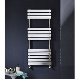 Clifton Vertical Bathroom Towel Radiator 1200mm (H) x 500mm (W) in Metallic Silver Metallic Silver Clifton Vertical Bathroom Towel Radiator 1200mm (H) x 500mm (W) in Metallic Silver Metallic Silver