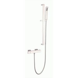Clifton Chrome Hung Mixer Shower with Wall Hung Slide Rail Kit in Silver Silver Clifton Chrome Hung Mixer Shower with Wall Hung Slide Rail Kit in Silver Silver