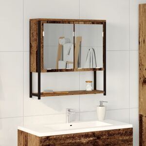 Berkfield Home Bathroom Mirror Cabinet Old Wood 60x16x60 cm Engineered Wood in Brown Size: 60 x 16 x 60 cm Brown 60 x 16 x 60 cm Berkfield Home Bathroom Mirror Cabinet Old Wood 60x16x60 cm Engineered Wood in Brown Size: 60 x 16 x 60 cm Brown 60 x 16 x 60 cm