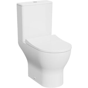 Clifton Premium CLOSED BACK ROUND Rimless Pan Toilet Set in White White Clifton Premium CLOSED BACK ROUND Rimless Pan Toilet Set in White White