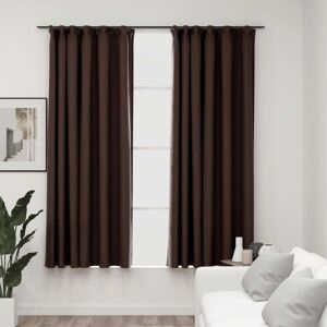 Berkfield Home Linen-Look Blackout Curtains with Hooks 2 pcs Taupe 140x175 cm Taupe 140x175 cm Berkfield Home Linen-Look Blackout Curtains with Hooks 2 pcs Taupe 140x175 cm Taupe 140x175 cm
