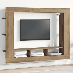 Berkfield Home TV Cabinet Wall-Mounted Artisan Oak 152x22x113 cm in Brown Size: 152 x 22 x 113 cm Brown 152 x 22 x 113 cm Berkfield Home TV Cabinet Wall-Mounted Artisan Oak 152x22x113 cm in Brown Size: 152 x 22 x 113 cm Brown 152 x 22 x 113 cm