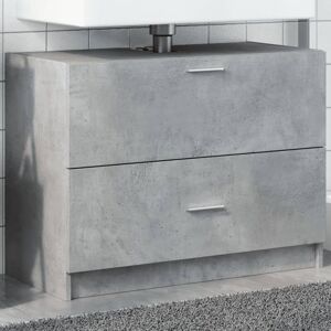 Berkfield Home Sink Cabinet Concrete Grey 78x37x59 cm Engineered Wood Size: 78 x 37 x 59 cm Grey 78 x 37 x 59 cm Berkfield Home Sink Cabinet Concrete Grey 78x37x59 cm Engineered Wood Size: 78 x 37 x 59 cm Grey 78 x 37 x 59 cm