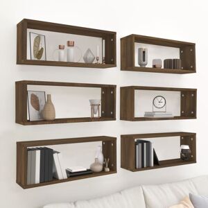 Berkfield Home Wall Cube Shelves 6 pcs Brown Oak 60x15x23 cm Engineered Wood Size: 60 x 15 x 23 cm Brown 60 x 15 x 23 cm Berkfield Home Wall Cube Shelves 6 pcs Brown Oak 60x15x23 cm Engineered Wood Size: 60 x 15 x 23 cm Brown 60 x 15 x 23 cm