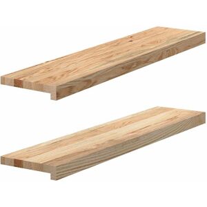 Berkfield Home Window Sills 2 pcs Untreated 90x20x2 cm Solid Wood Oak in Brown Size: Medium Brown Medium Berkfield Home Window Sills 2 pcs Untreated 90x20x2 cm Solid Wood Oak in Brown Size: Medium Brown Medium