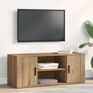 Berkfield Home TV Cabinet Artisan Oak 100x35x40 cm Engineered Wood in Brown Size: 100 x 35 x 40 cm Brown 100 x 35 x 40 cm Berkfield Home TV Cabinet Artisan Oak 100x35x40 cm Engineered Wood in Brown Size: 100 x 35 x 40 cm Brown 100 x 35 x 40 cm