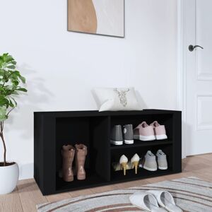 Berkfield Home Shoe Cabinet Black 100x35x45 cm Engineered Wood Size: 100 x 35 x 45 cm Black 100 x 35 x 45 cm Berkfield Home Shoe Cabinet Black 100x35x45 cm Engineered Wood Size: 100 x 35 x 45 cm Black 100 x 35 x 45 cm