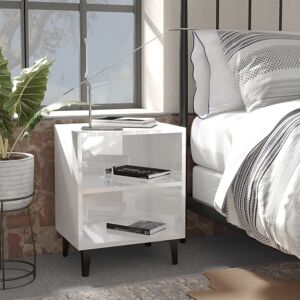 Berkfield Home Bed Cabinets with Metal Legs 2 pcs High Gloss White 40x30x50 cm Size: 40 x 30 x 50 cm White 40 x 30 x 50 cm Berkfield Home Bed Cabinets with Metal Legs 2 pcs High Gloss White 40x30x50 cm Size: 40 x 30 x 50 cm White 40 x 30 x 50 cm