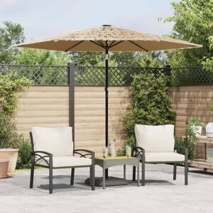 Berkfield Home Garden Parasol with Steel Pole Brown 268x268x226 cm Size: 268 x 268 x 226 cm Brown 268 x 268 x 226 cm Berkfield Home Garden Parasol with Steel Pole Brown 268x268x226 cm Size: 268 x 268 x 226 cm Brown 268 x 268 x 226 cm