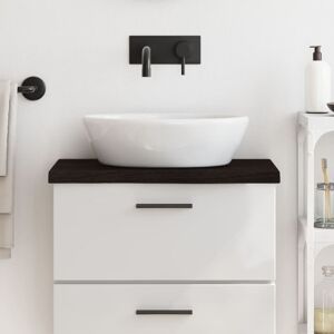 Berkfield Home Bathroom Countertop Dark Brown 60x30x(2-4) cm Treated Solid Wood in Grey Grey Berkfield Home Bathroom Countertop Dark Brown 60x30x(2-4) cm Treated Solid Wood in Grey Grey