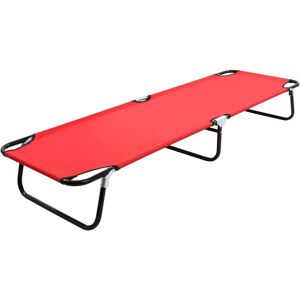 Berkfield Home Folding Sun Lounger Red Steel Red Berkfield Home Folding Sun Lounger Red Steel Red