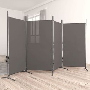 Berkfield Home 4-Panel Room Divider Anthracite 346x180 cm Fabric in Black Black 346x180 cm Berkfield Home 4-Panel Room Divider Anthracite 346x180 cm Fabric in Black Black 346x180 cm