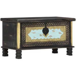 Berkfield Home Storage Chest Black 80x40x45 cm Solid Mango Wood Size: 80 x 40 x 45 cm Black 80 x 40 x 45 cm Berkfield Home Storage Chest Black 80x40x45 cm Solid Mango Wood Size: 80 x 40 x 45 cm Black 80 x 40 x 45 cm