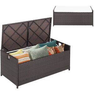 Costway 128L Patio Storage Bench Mix Brown Wicker Storage Box with Seat Cushion Multicolor Costway 128L Patio Storage Bench Mix Brown Wicker Storage Box with Seat Cushion Multicolor