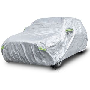 Costway 431CM Weatherproof Car Cover Outdoor Universal Car Full Cover in Silver Silver Costway 431CM Weatherproof Car Cover Outdoor Universal Car Full Cover in Silver Silver