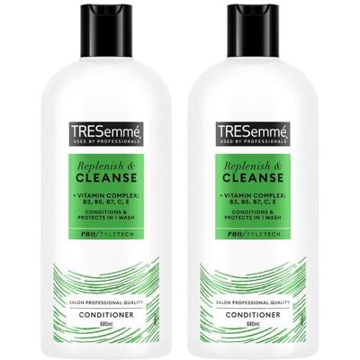 Tresemme Women's 'Conditioner' Replenish & Cleanse with Vitamins Complex B, C & E, 2 Pack of 680ml in Green Green Tresemme Women's 'Conditioner' Replenish & Cleanse with Vitamins Complex B, C & E, 2 Pack of 680ml in Green Green