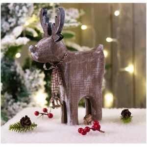 Netagon Home Indoor Festivee Wooden Reindeer Ornament Decoration