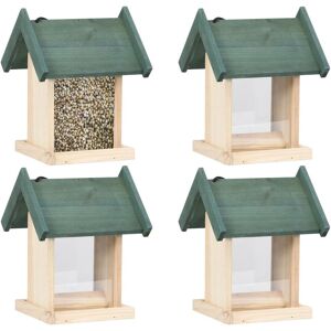 Berkfield Home Bird Feeders 4 pcs Firwood in Beige Beige Berkfield Home Bird Feeders 4 pcs Firwood in Beige Beige