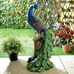 mysmartbuy Solar Peacock Ornament - Weatherproof Polyresin Outdoor Garden Decoration with Red LED Lights - H48cm x W21cm x D18cm Multicolor mysmartbuy Solar Peacock Ornament - Weatherproof Polyresin Outdoor Garden Decoration with Red LED Lights - H48cm x W21cm x D18cm Multicolor