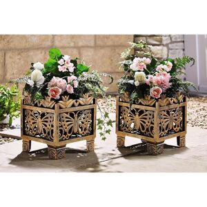 mysmartbuy 2 x Bronze-Effect Butterfly Planters - Decorative Lightweight Outdoor Garden Patio Square Flower Plant Pots - Each 31x27x27cm Bronze 31 x 27 x 27 cm mysmartbuy 2 x Bronze-Effect Butterfly Planters - Decorative Lightweight Outdoor Garden Patio Square Flower Plant Pots - Each 31x27x27cm Bronze 31 x 27 x 27 cm