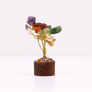 KDMD Mini Gemstone Tree On Wood Base - Multi Stones (15 stones) Multicolor KDMD Mini Gemstone Tree On Wood Base - Multi Stones (15 stones) Multicolor