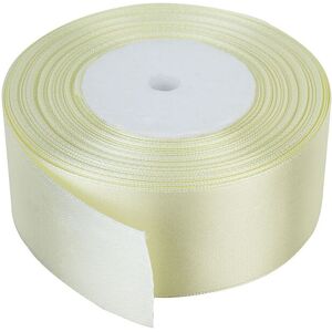 Neel Blue Double Sided Satin Polyester Ribbon Roll, 50mm x 25 Metres in Ivory Ivory Neel Blue Double Sided Satin Polyester Ribbon Roll, 50mm x 25 Metres in Ivory Ivory