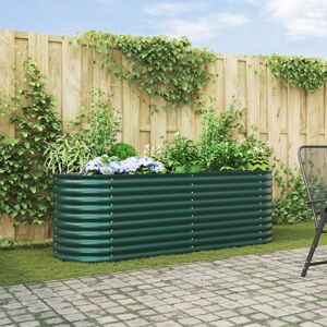 Berkfield Home Garden Raised Bed Green 240x80x81 cm Galvanised Steel Size: 240 x 80 x 81 cm Green 240 x 80 x 81 cm Berkfield Home Garden Raised Bed Green 240x80x81 cm Galvanised Steel Size: 240 x 80 x 81 cm Green 240 x 80 x 81 cm