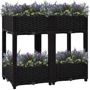 Berkfield Home Raised Bed 80x40x71 cm Polypropylene in Black Size: 80 x 40 x 71 cm Black 80 x 40 x 71 cm Berkfield Home Raised Bed 80x40x71 cm Polypropylene in Black Size: 80 x 40 x 71 cm Black 80 x 40 x 71 cm