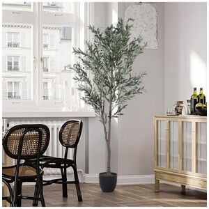 The hot sale 2.1m Lifelike Olive Tree with Fabric Foliage & Olives in Green Green The hot sale 2.1m Lifelike Olive Tree with Fabric Foliage & Olives in Green Green