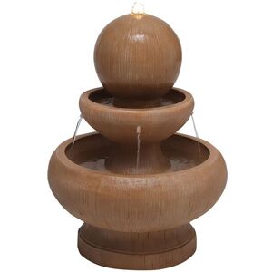 Living and Home Electric Garden Fountain Outdoor Rockery Decoration with LED Light in Brown Brown Living and Home Electric Garden Fountain Outdoor Rockery Decoration with LED Light in Brown Brown