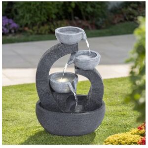 H&O Direct Outdoor Solar-Powered Water Fountain Rockery Decor in Grey Grey H&O Direct Outdoor Solar-Powered Water Fountain Rockery Decor in Grey Grey