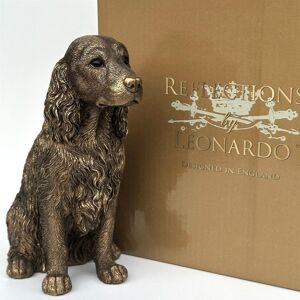 Animal Crackers Spaniel ornament figurine, Leonardo Reflections Bronzed, gift boxed in Bronze Bronze Animal Crackers Spaniel ornament figurine, Leonardo Reflections Bronzed, gift boxed in Bronze Bronze