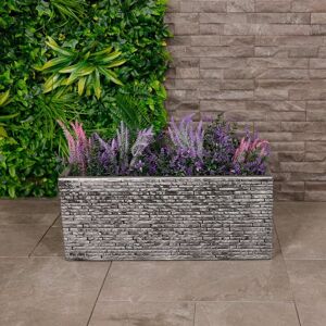 Charles Bentley Trough Slate Planter (60cm) Plastic Plant Pot in Grey Grey Charles Bentley Trough Slate Planter (60cm) Plastic Plant Pot in Grey Grey