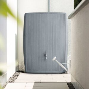 Charles Bentley Concrete Effect 200L Water Butt in Grey Grey Charles Bentley Concrete Effect 200L Water Butt in Grey Grey