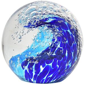 Objets d'Art Glass Ornament - Ocean Wave Paperweight Multicolor Objets d'Art Glass Ornament - Ocean Wave Paperweight Multicolor