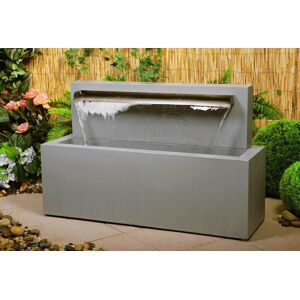 Primrose Stainless Steel Water Feature Blade Fountain Indoor Outdoor Use 57cm in Metallic Silver Metallic Silver Primrose Stainless Steel Water Feature Blade Fountain Indoor Outdoor Use 57cm in Metallic Silver Metallic Silver